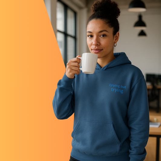 Crying but trying - Unisex Hoodie